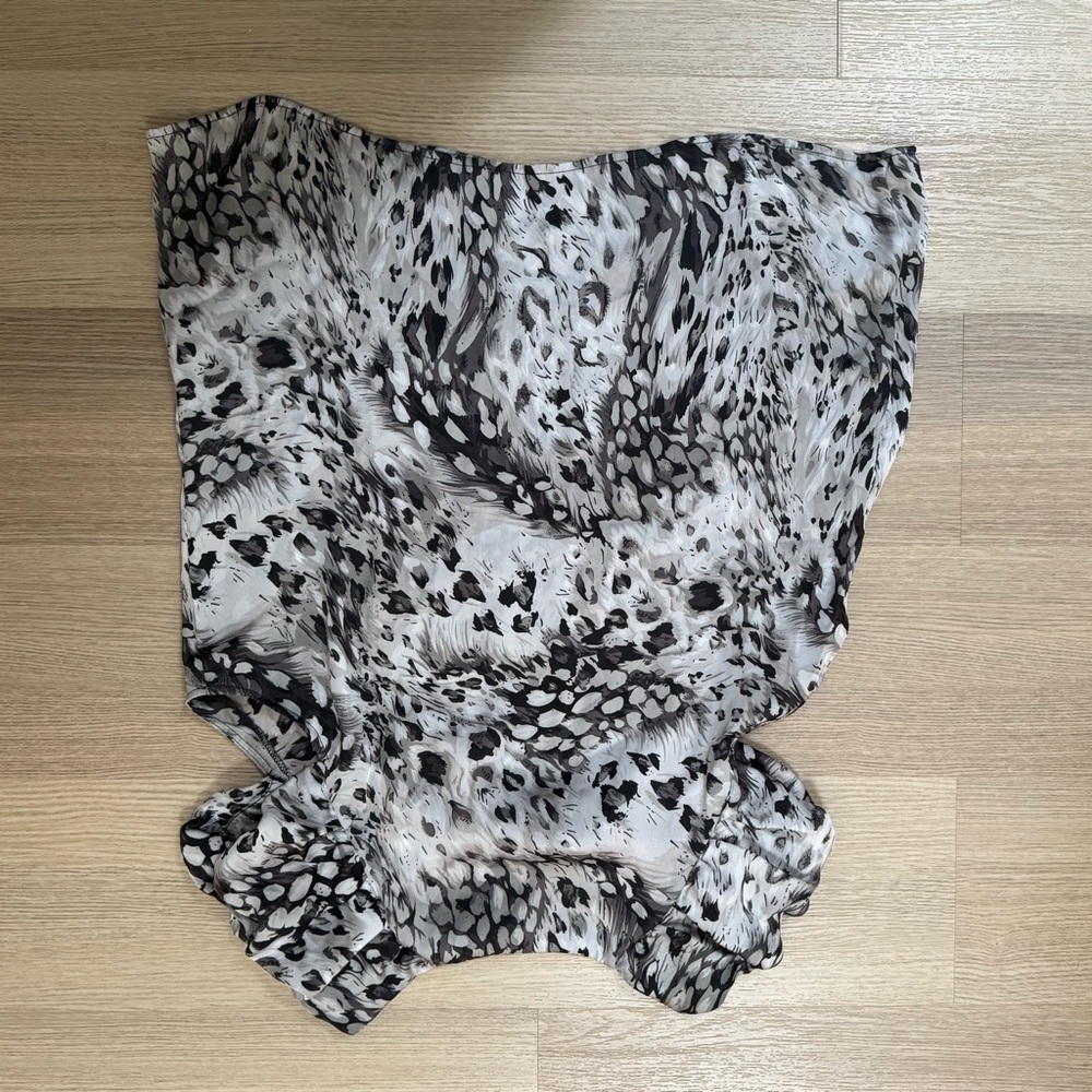 Reitmans Black and Gray Animal Print Women's Blouse Size XL - Picture 4 of 8